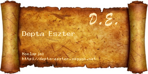 Depta Eszter névjegykártya